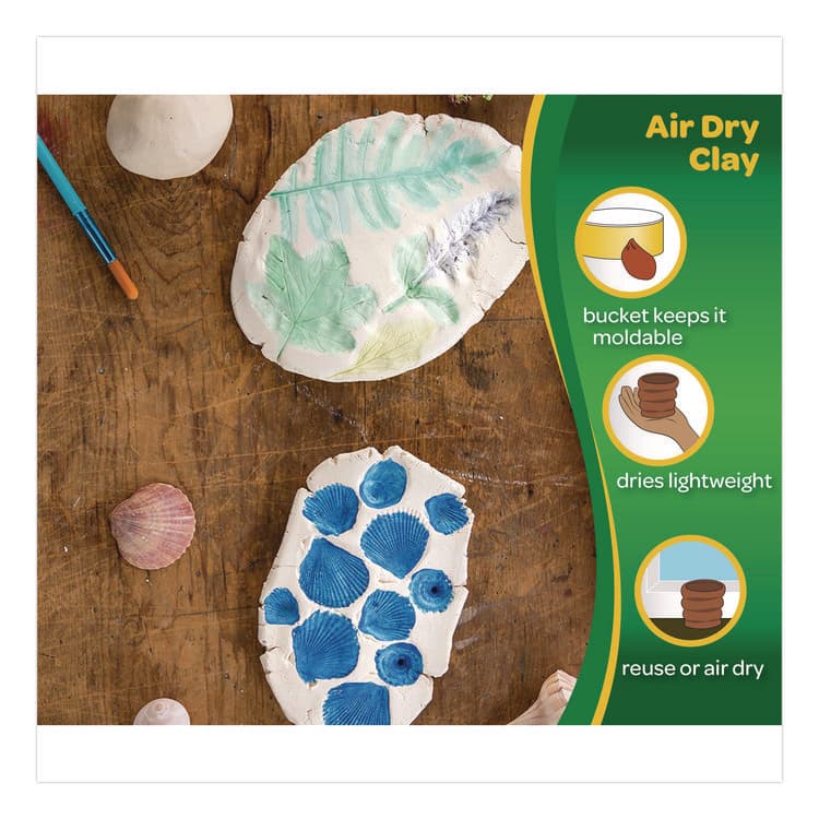 BINNEY & SMITH / CRAYOLA Air-Dry Clay, White, 5 lbs (CYO575055) thumbnail 2