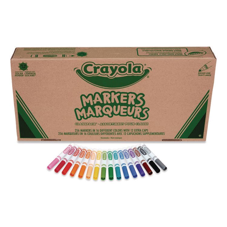 BINNEY & SMITH / CRAYOLA Non-Washable Marker, Broad Bullet Tip, Assorted Classic Colors, 256/Box (CYO588201) thumbnail 3