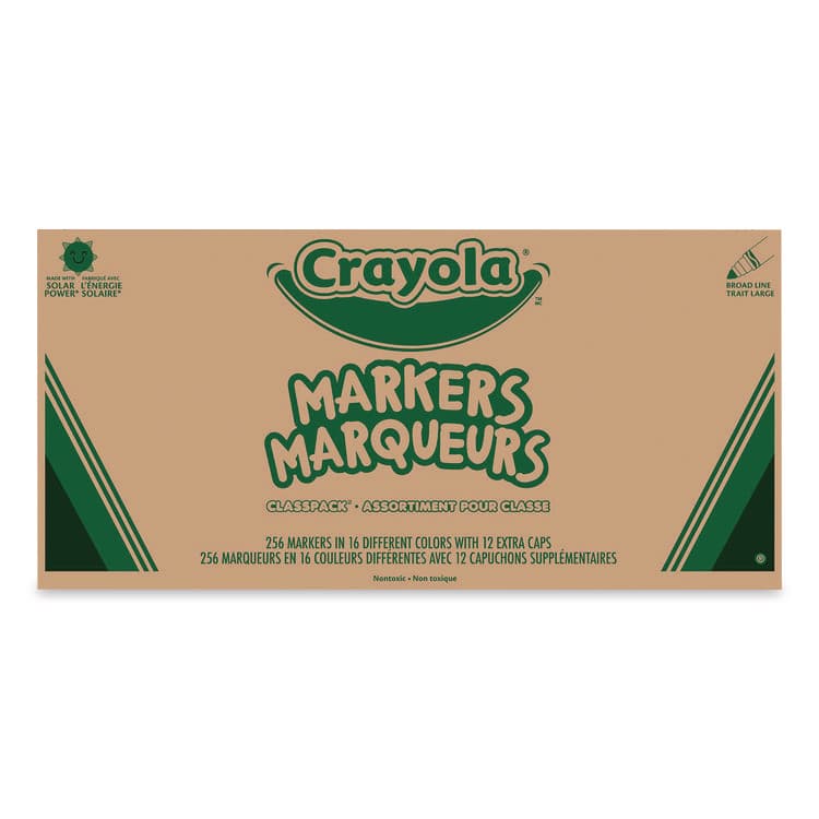 BINNEY & SMITH / CRAYOLA Non-Washable Marker, Broad Bullet Tip, Assorted Classic Colors, 256/Box (CYO588201)