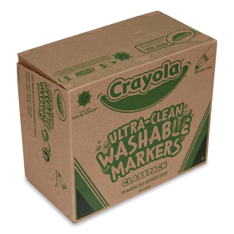 BINNEY & SMITH / CRAYOLA Ultra-Clean Washable Marker Classpack, Broad Bullet Tip, 8 Assorted Colors, 192/Pack (CYO588208) thumbnail 2