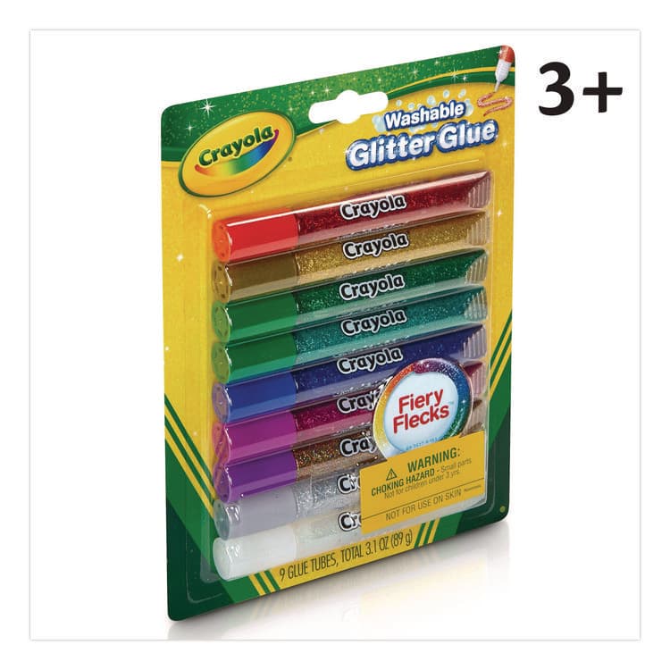 BINNEY & SMITH / CRAYOLA Washable Glitter Glue, 0.35 oz, Assorted Colors, 9/Pack (CYO693527) thumbnail 3