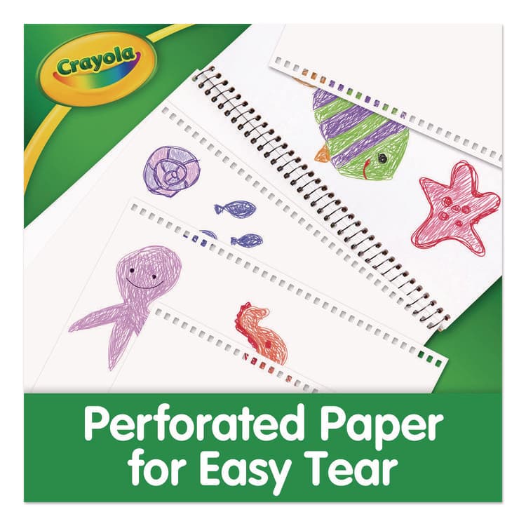 BINNEY & SMITH / CRAYOLA Wirebound Sketchbook, Animal Animations Gold/Green Cover, Unruled, (40) White 9 x 9 Sheets (CYO993404) thumbnail 4