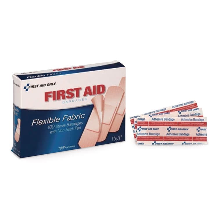FIRST AID ONLY, . Adhesive Plastic Bandages, 1 x 3, 100/Box (FAO90097) thumbnail 4