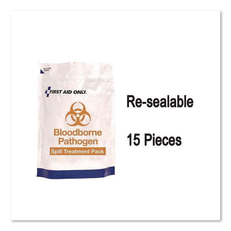 FIRST AID ONLY, . 15-Piece Blood-Borne Pathogen Treatment Pack, 15 Pieces, Resealable Plastic Bag (FAO91169) thumbnail 3