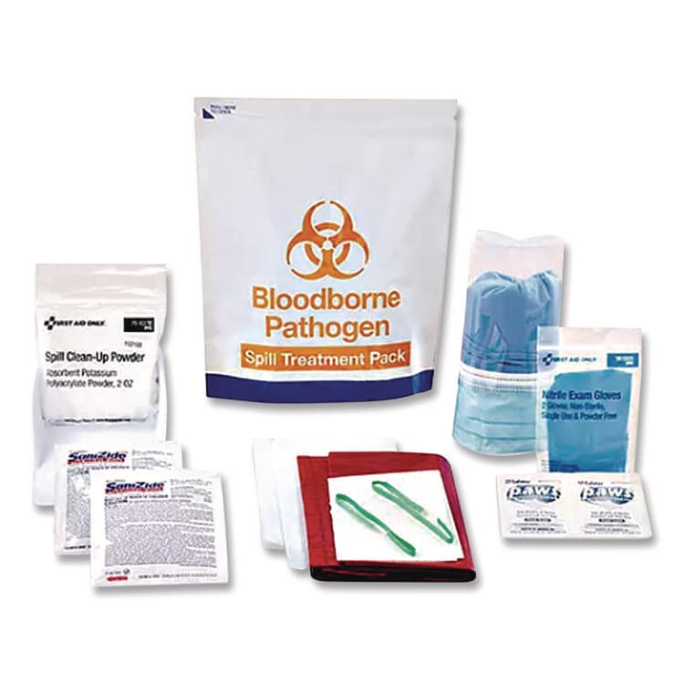 FIRST AID ONLY, . 15-Piece Blood-Borne Pathogen Treatment Pack, 15 Pieces, Resealable Plastic Bag (FAO91169)