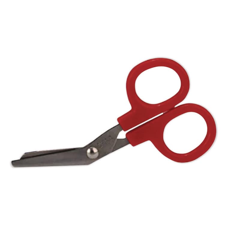 FIRST AID ONLY, . Angled First Aid Kit Scissors, 4" Long, 1.5" Cut Length, Crane-Style Red Handle (FAO730010) thumbnail 4