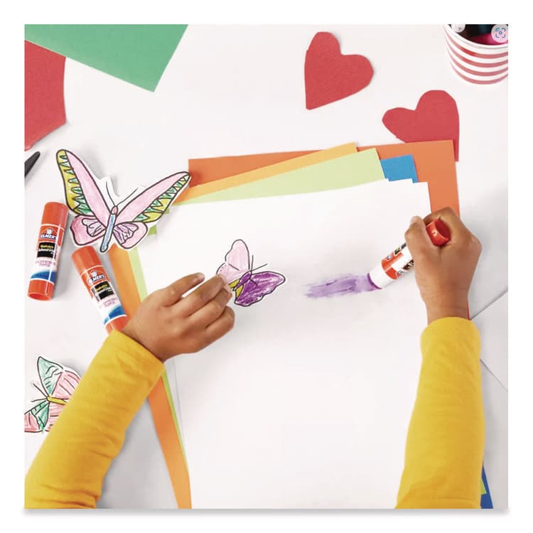 ELMER'S PRODUCTS, . School Glue Stick, 0.77 oz, Applies Purple, Dries Clear, 6/Pack (EPIE578) thumbnail 4