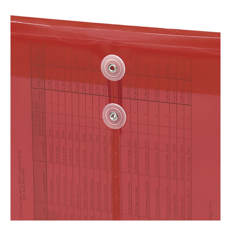 SMEAD MANUFACTURING CO. Poly String and Button Interoffice Envelopes, Open-End (Vertical), 9.75 x 11.63, Transparent Red, 5/Pack (SMD89547) thumbnail 2