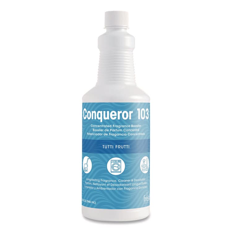 FRESH PRODUCTS Conqueror 103 Odor Counteractant Concentrate, Tutti-Frutti, 32 oz Bottle, 12/Carton (FRS1232WBTU)