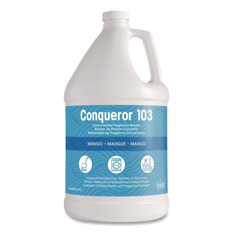 FRESH PRODUCTS Conqueror 103 Odor Counteractant Concentrate, Mango, 1 gal Bottle, 4/Carton (FRS1WBMG)