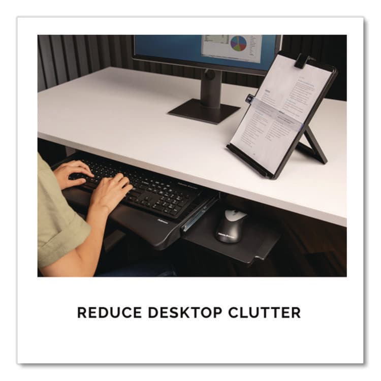 FELLOWES MFG. CO. Office Suites Underdesk Keyboard Drawer, Black (FEL9140304) thumbnail 4