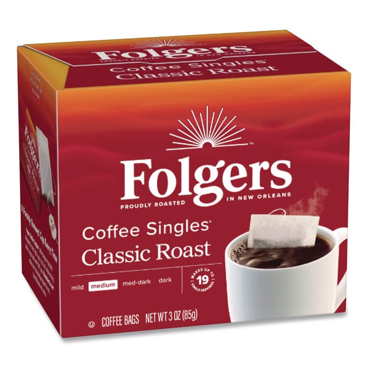 J.M. SMUCKER CO. Coffee Singles, Classic Roast, 0.16 oz Single-Serve Bag, 19/Pack (FOLPRO29764)