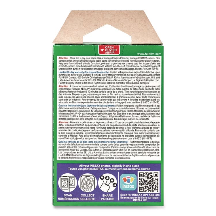 FUJI PHOTO FILM USA, . Instax Mini Rainbow Instant Film, 800 ASA, Color, 10 Sheets (FUJ16437401) thumbnail 4