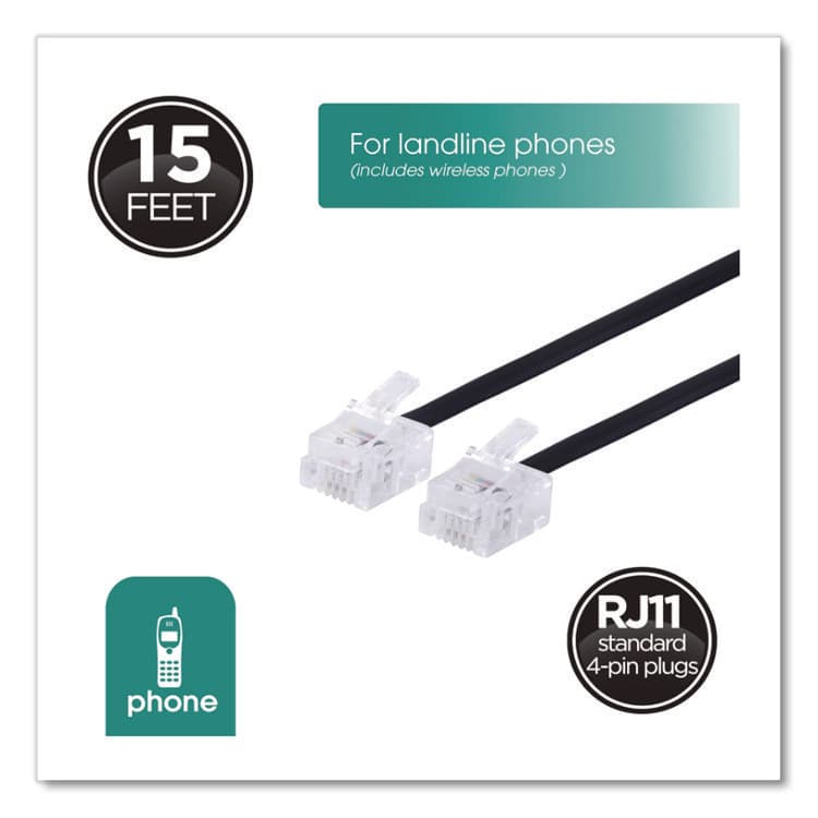 JASCO PRODUCTS COMPANY Line Cord, Plug/Plug, 15 ft, Black (GEL76579999) thumbnail 4