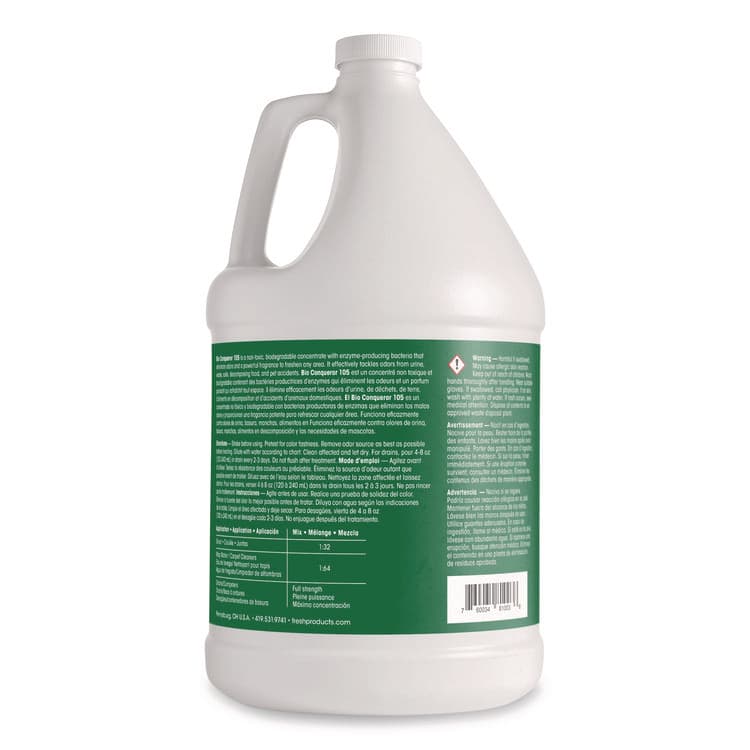 FRESH PRODUCTS Bio Conqueror 105 Enzymatic Odor Counteractant Concentrate, Mango, 1 gal Bottle, 4/Carton (FRS1BWBMG) thumbnail 4
