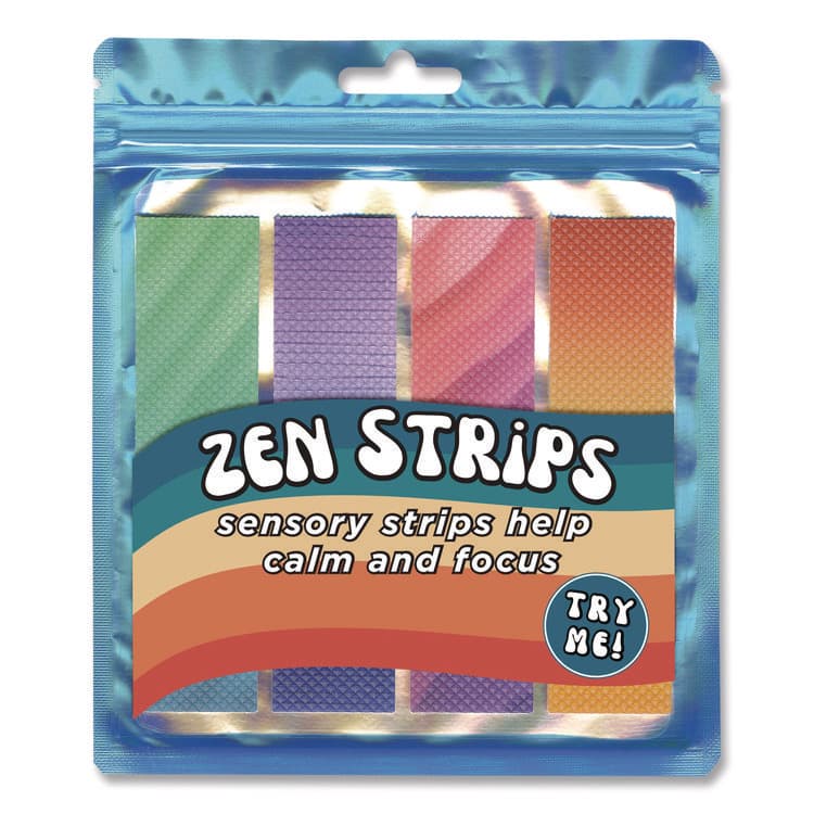 THE PENCIL GRIP Bumpy Gradient Zen Strips, Ages 6 and Up, Assorted Colors, 4/Pack (TPG854)