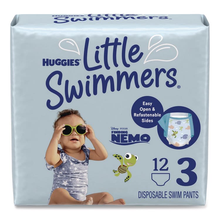 KIMBERLY CLARK Little Swimmers, Size 3, 16 lbs to 26 lbs, 12/Pack, 8 Packs/Carton (KCM18339)