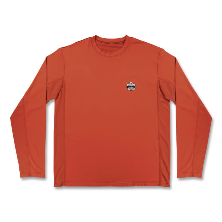 ERGODYNE CORPORATION Chill-Its 6689 Cooling Long Sleeve Sun Shirt with UV Protection, Large, Orange (EGO12179)