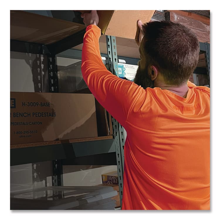 ERGODYNE CORPORATION Chill-Its 6689 Cooling Long Sleeve Sun Shirt with UV Protection, X-Large, Orange (EGO12180) thumbnail 4