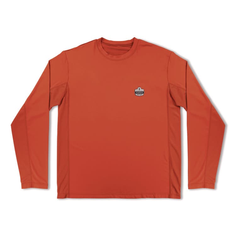 ERGODYNE CORPORATION Chill-Its 6689 Cooling Long Sleeve Sun Shirt with UV Protection, X-Large, Orange (EGO12180)