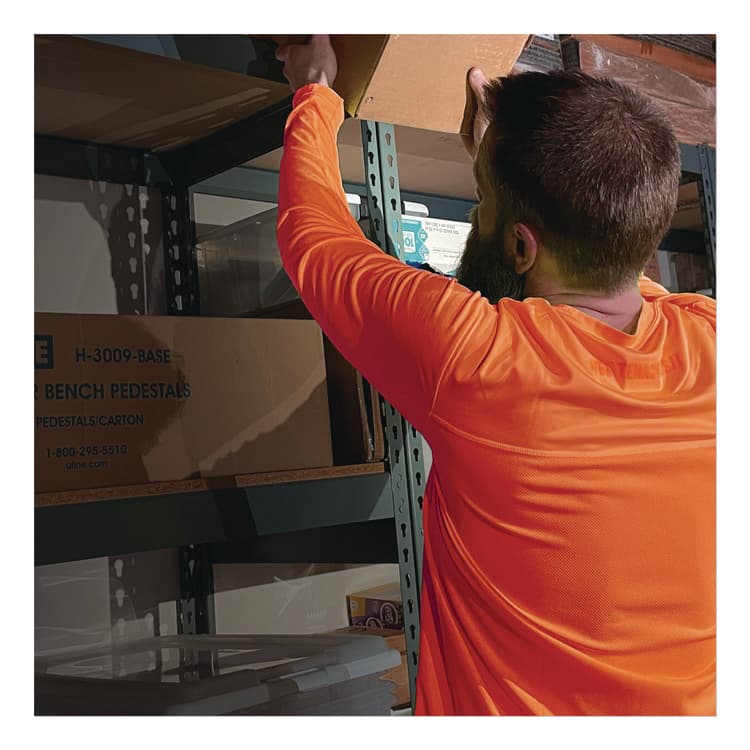 ERGODYNE CORPORATION Chill-Its 6689 Cooling Long Sleeve Sun Shirt with UV Protection, 2X-Large, Orange (EGO12181) thumbnail 4