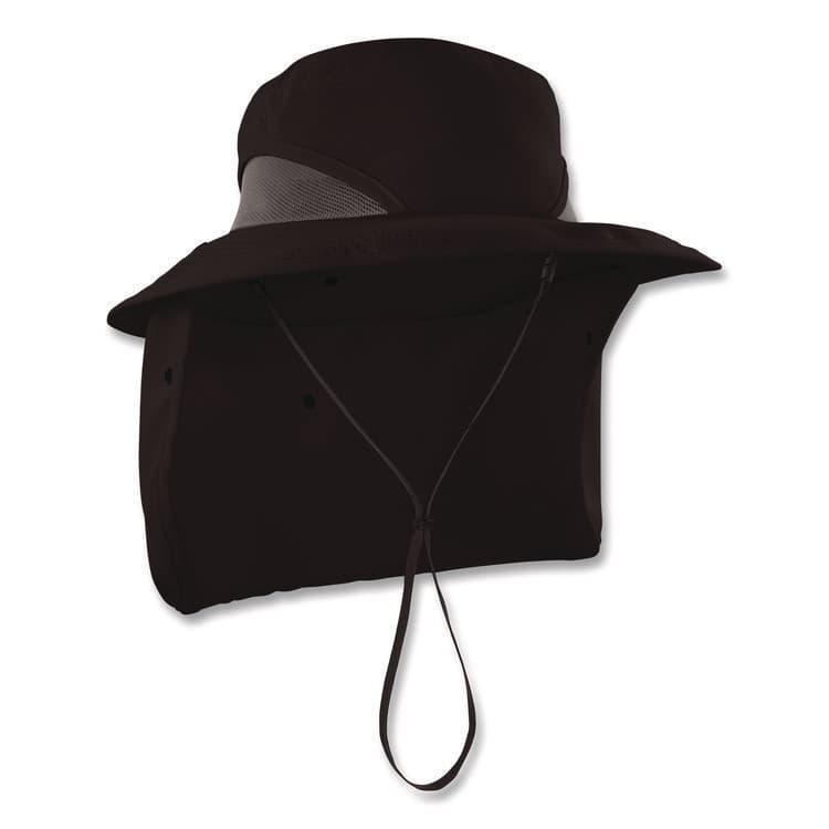 TENACIOUS HOLDINGS, . Chill-Its 8934 Ranger Hat with Neck Shade, Microfiber/Polyester, Small/Medium, Black (EGO12725)
