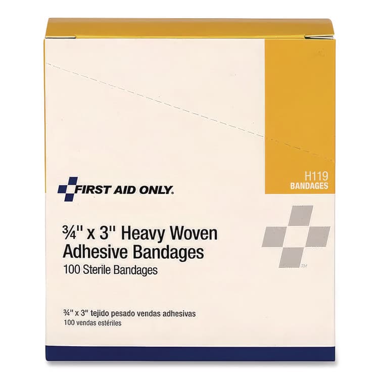 FIRST AID ONLY, . Heavy Woven Adhesive Bandages, Strip, 0.75 x 3, 100/Box (FAOH119) thumbnail 2