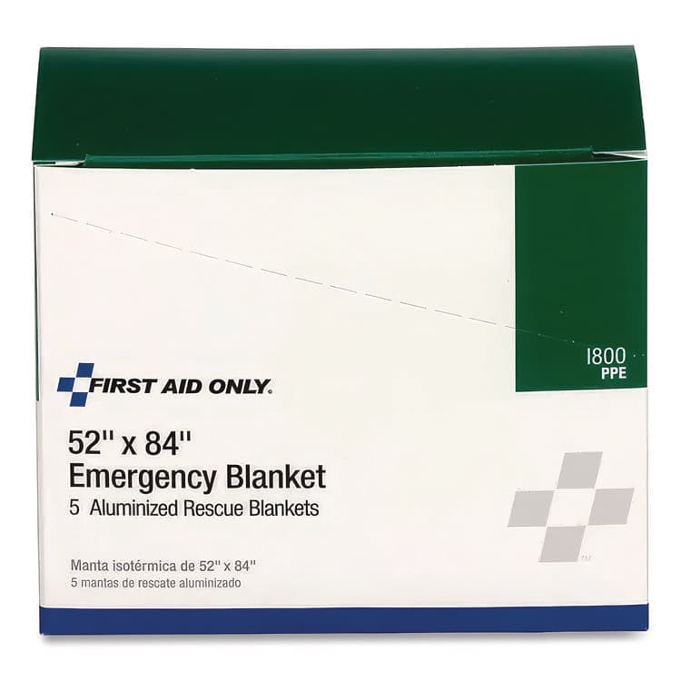 FIRST AID ONLY, . Aluminized Emergency Blanket, 52" x 84", 5/Box (FAOI800) thumbnail 3