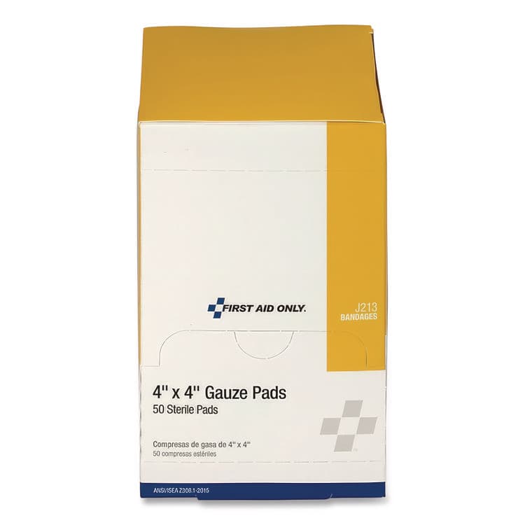 FIRST AID ONLY, . Sterile Gauze Pads, 4 x 4, 50/Box (FAOJ213) thumbnail 3