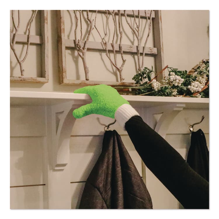 CHAGRINOVATIONS Microfiber Dusting Gloves and Mitts, Green with White Cuffs, 2 Gloves, 2 Mitts (CH7TU05709) thumbnail 2