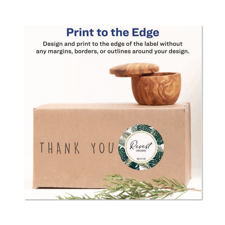 AVERY PRODUCTS CORPORATION Sure Feed Glossy Labels, 3" dia, White, 8 Labels/Sheet, 10 Sheets Pack (AVE22891) thumbnail 3