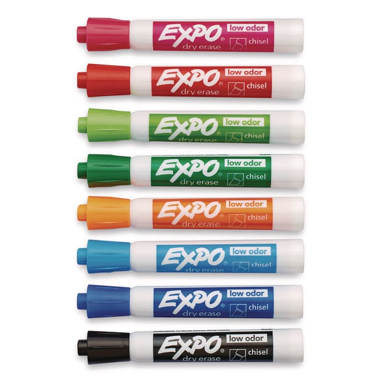 SANFORD Low-Odor Dry-Erase Markers, Broad Chisel Tip, Assorted Colors, 8/Pack (SAN1743032) thumbnail 2