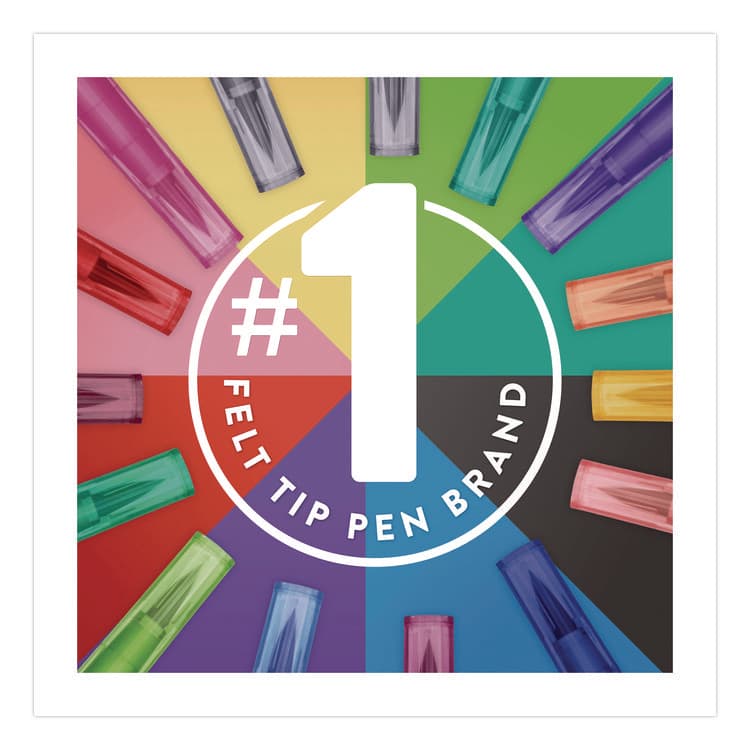 SANFORD Flair Dual Porous Point Pen, Stick, Medium 0.7 mm Bullet, Pressure-Sensitive Brush, Assorted Ink and Barrel Colors, 8/Pack (SAN2181604) thumbnail 3