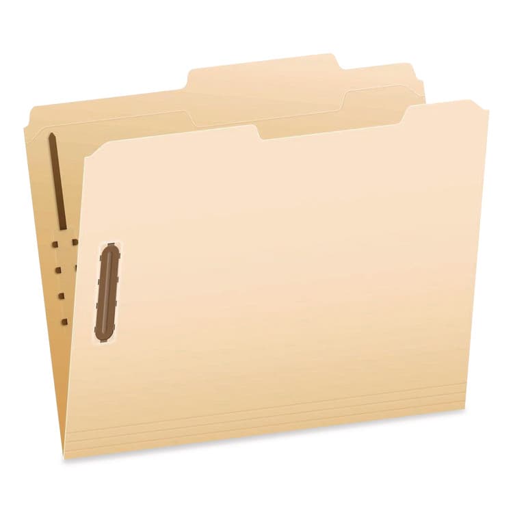 TOPS BUSINESS FORMS Manila Fastener Folders, 2/5-Cut Tab: Right of Center, Expands 0.75", 2 Fasteners, Letter Size, Manila, 50/Box (PFX24580)