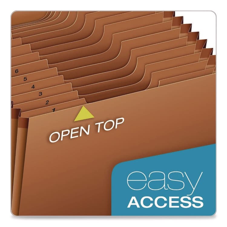 TOPS BUSINESS FORMS Heavy-Duty Expanding File, 12 Sections, 1/3-Cut Tabs, Legal Size, Redrope (PFXR219MHD) thumbnail 4