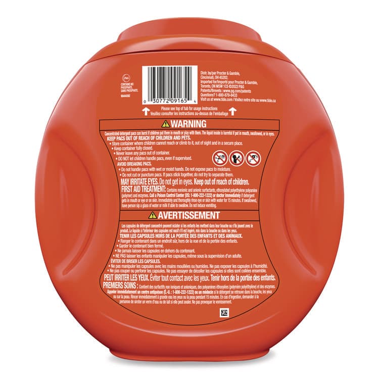 PROCTER & GAMBLE PODS Laundry Detergent, HE Compatible, Coldwater Clean Original, 66 oz Tub, 76 Pods/Tub, 4 Tubs/Carton (PGC09165CT) thumbnail 3