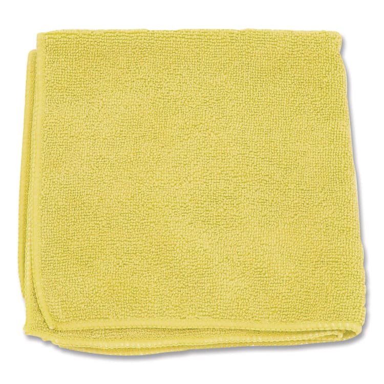 BOARDWALK Microfiber Cleaning Cloths, 12 x 12, Yellow, 12/Pack (BWK12YELCLOTH)