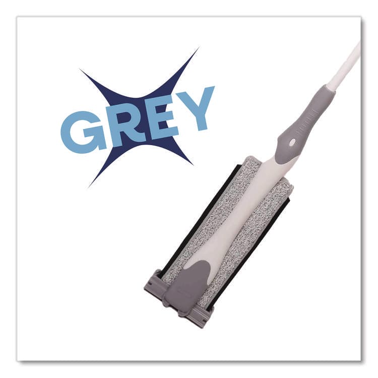 CHAGRINOVATIONS 4-in-1 Squeegee Mop, 4.5 x 14.5 Orange/Gray Microfiber Heads, 53" White/Gray Polyamide/Polyester Handle (CH7TU68167) thumbnail 3