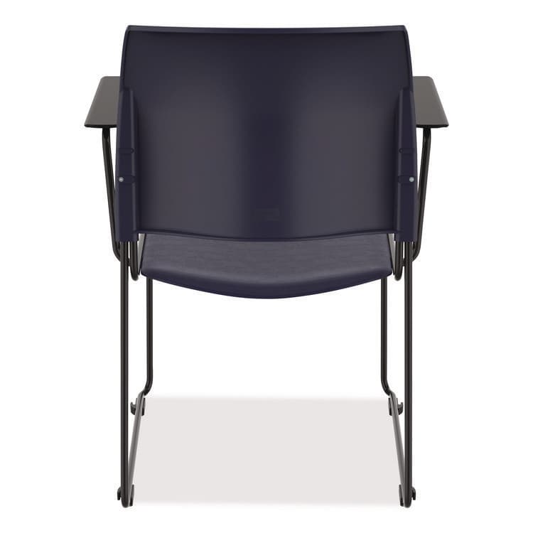 NATIONAL PUBLIC SEATING 8700 Series Cafetorium Chair With Armrests, Supports Up to 500 lb, 18" Seat Ht, Blue Seat/Back, Black Base, 4/CT, 2 CT/Bundle (NPS87041004A8) thumbnail 4