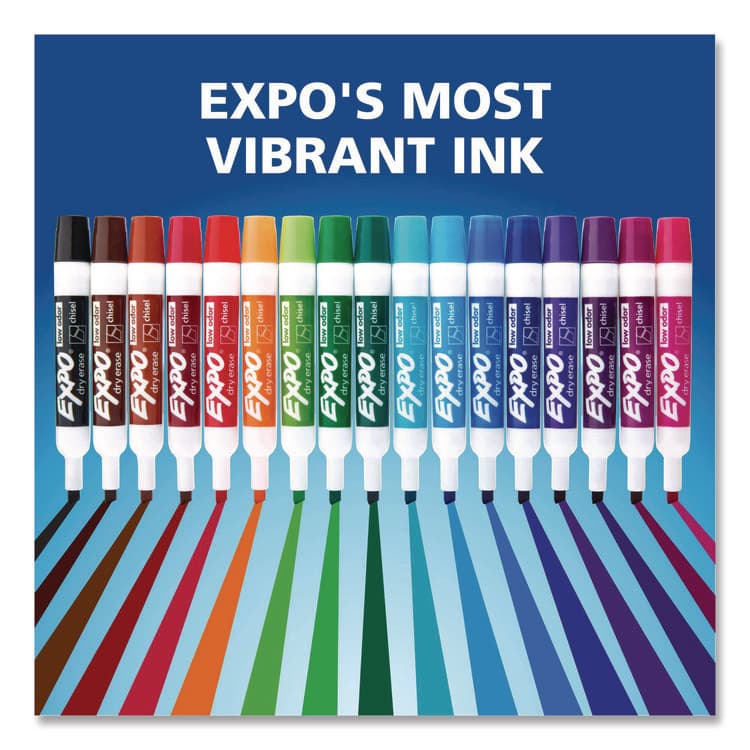 SANFORD Low Odor Dry Erase Vibrant Color Markers, Broad Chisel Tip, Assorted Colors, 12/Set (SAN1927525A) thumbnail 2