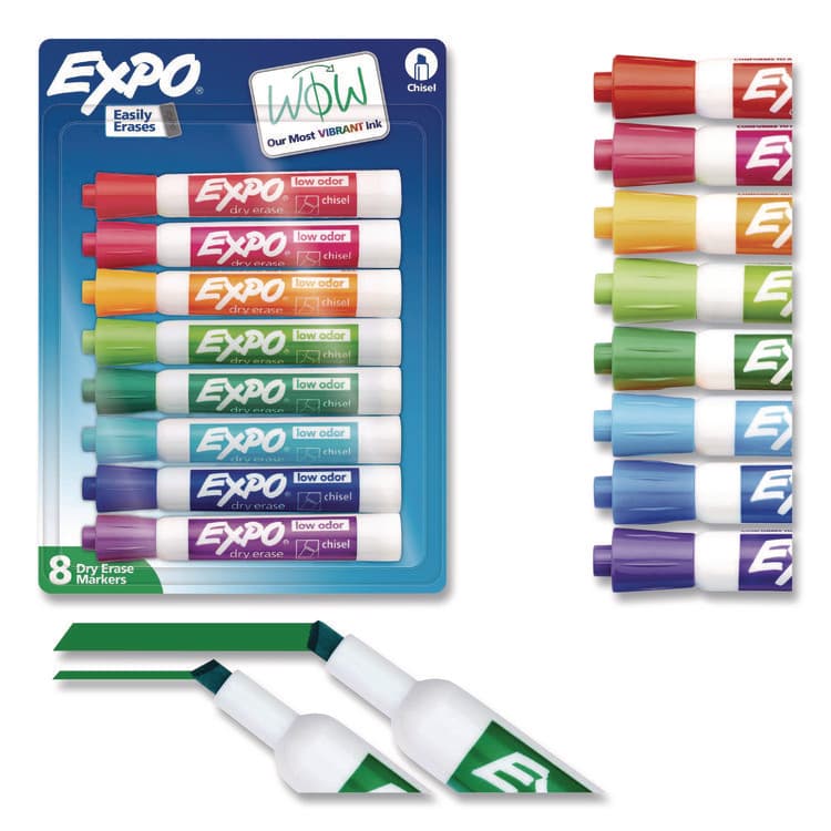 SANFORD Dry Erase Marker, Broad Chisel Tip, Assorted Colors, 8/Pack (SAN1927524A)