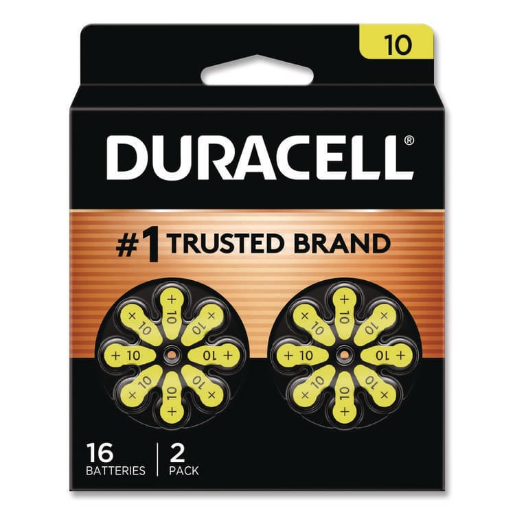 DURACELL PRODUCTS COMPANY Hearing Aid Battery, #10, 16/Pack (DURDA10B16ZM10)