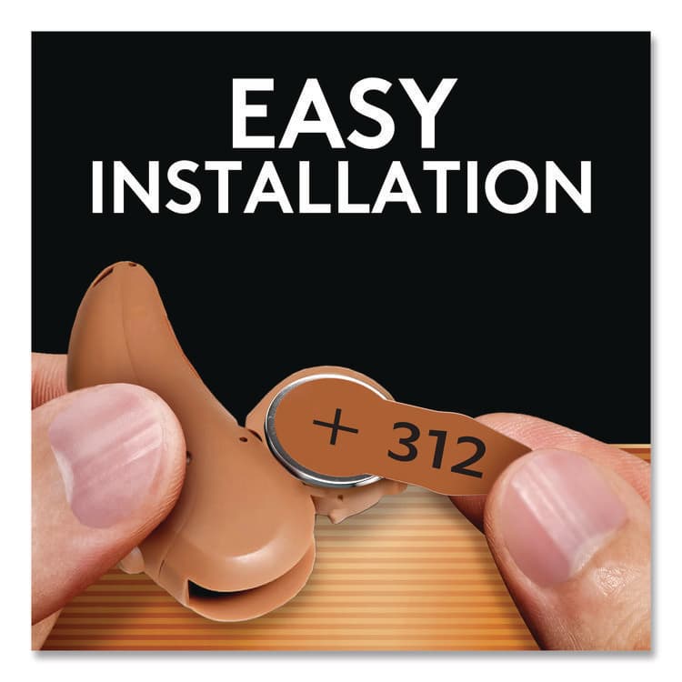 DURACELL PRODUCTS COMPANY Hearing Aid Battery, #312, 8/Pack (DURDA312B8ZM09) thumbnail 3