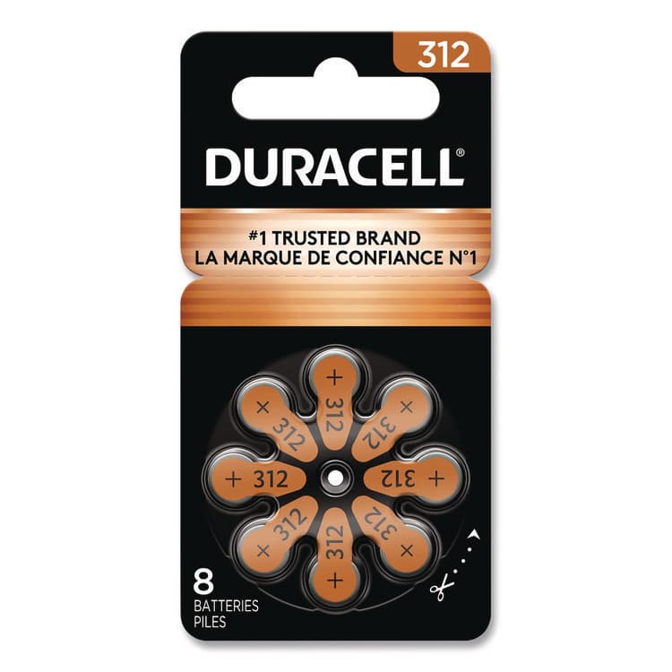 DURACELL PRODUCTS COMPANY Hearing Aid Battery, #312, 8/Pack (DURDA312B8ZM09)