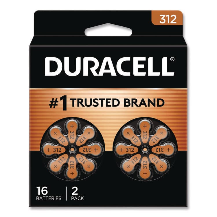 DURACELL PRODUCTS COMPANY Hearing Aid Battery, #312, 16/Pack (DURDA312B16ZM09)