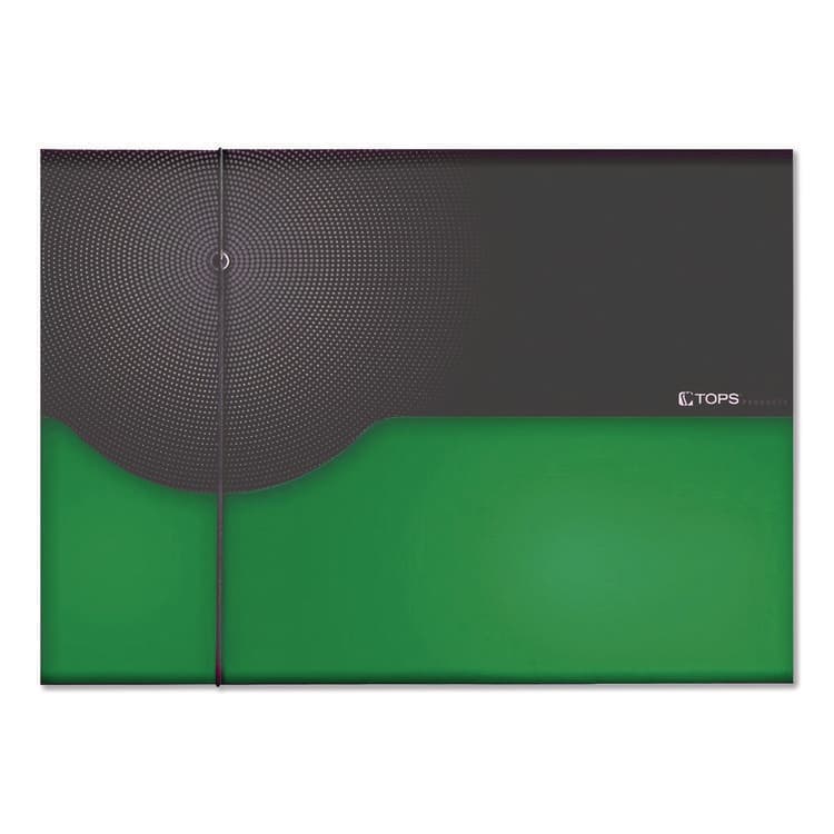 TOPS BUSINESS FORMS Seven-Pocket Poly Expanding File, 1" Expansion, 7 Sections, Elastic Cord Closure, 1/6-Cut Tabs, Letter Size, Green (GLW67440GRN) thumbnail 4