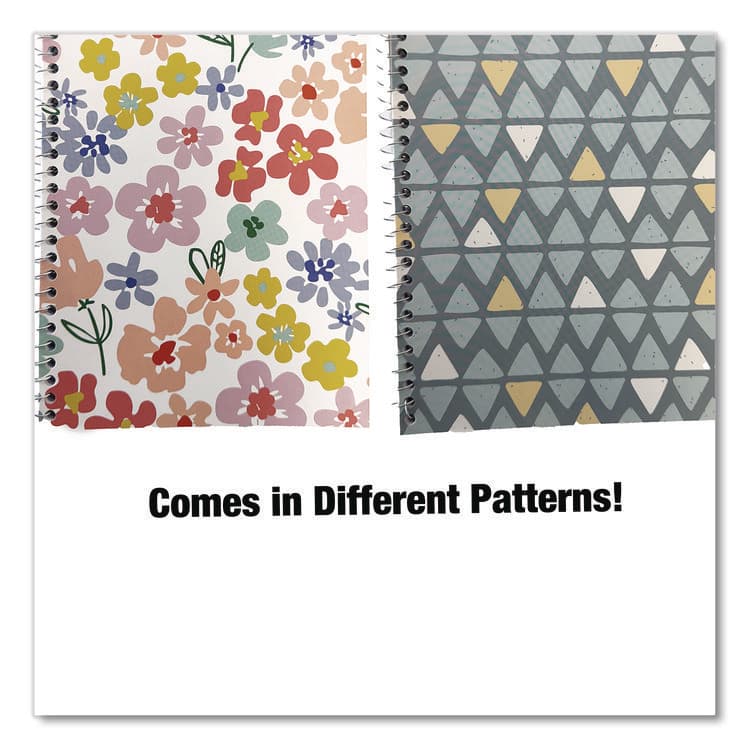 CHAGRINOVATIONS Notebook, Floral Design, 1-Subject, Wide/Legal Rule, Pink/Yellow/Green, (70) 8.75 x 6 Sheets (CH7FI68189) thumbnail 2