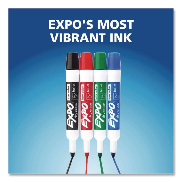 SANFORD Low-Odor Dry-Erase Marker, Medium Bullet Tip, Blue, Dozen (SAN82003A) thumbnail 3