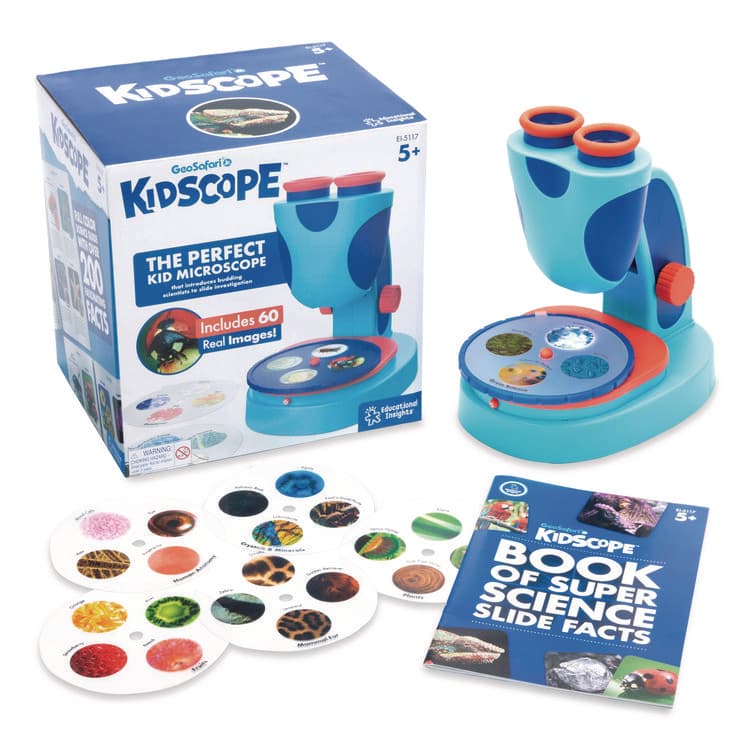 EDUCATIONAL INSIGHTS, GeoSafari Jr. Kidscope, Ages 5 and Up, 3x Magnification, Blue (EII5117)