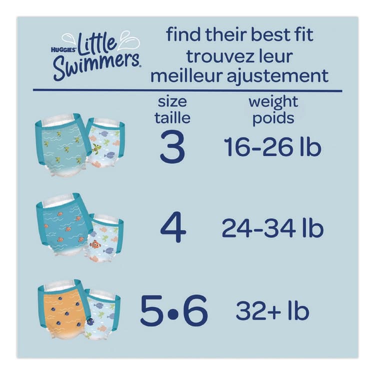 KIMBERLY CLARK Little Swimmers, Size 4, 24 lbs to 34 lbs, 11/Pack, 8 Packs/Carton (KCM18342) thumbnail 2